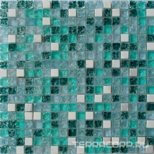 Мозаика Мастера Керамики Glass & Stone Мозаика  GS095B комбинированная  (чип15x15) 30х30 Комбинированный 