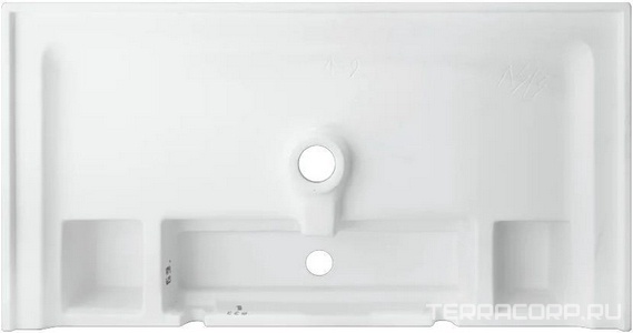 Раковина мебельная для тумбы  80, прямоугольная, отверстие под смеситель, белая Sanita Luxe Novel WB.FN/Novel/80-C/WHT.G/S1