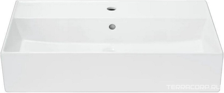 Раковина мебельная для тумбы  80, прямоугольная, отверстие под смеситель, белая Sanita Luxe Novel WB.FN/Novel/80-C/WHT.G/S1