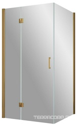 Душевое огражение AFP-fis LUX 120x120x1995 см, угловое квадратное,дверь распашная, левое, профиль бронза, стекло ретро, БЕЗ покрытия, ZZ