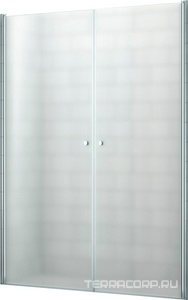 Душевая дверь 900х1900 мм, стекло-рифленное Punto, профиль-хром, ECO ZZ Cezares Eco ECO-O-B-2-90-P-Cr