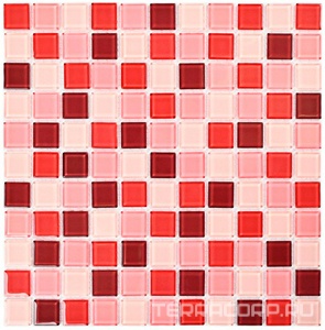 Мозаика Bonaparte Мозаика стеклянная Plum mix (25x25x4) 30x30 Комбинированный 