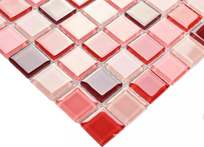 Мозаика Bonaparte Мозаика стеклянная Plum mix (25x25x4) 30x30 Комбинированный 
