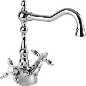 Смеситель для раковины, Высокий, с д/к, (цв.хром),  ZZ Cezares Atlantis-Nostalgia ATLANTIS-NOSTALGIA-LS2-A-01