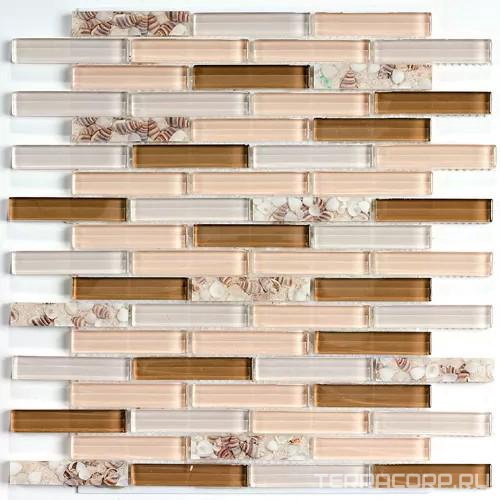 Мозаика Bonaparte Мозаика стеклянная Shell Glass (15x15x8) XX30x30 Комбинированный, фото 3