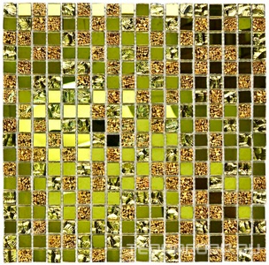 Мозаика Bonaparte Мозаика стеклянная Mirror gold  (15x15x4) 30x30 Комбинированный 