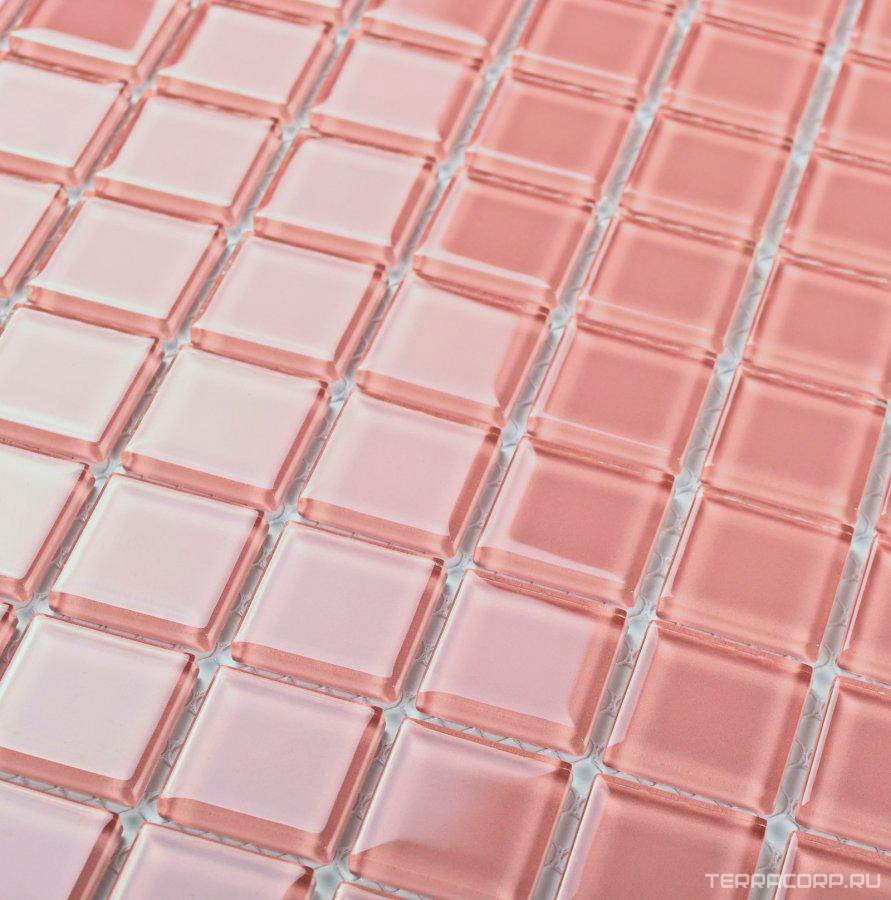 Мозаика Bonaparte Мозаика стеклянная Pink glass (25x25x4) 30x30 Комбинированный, фото 5
