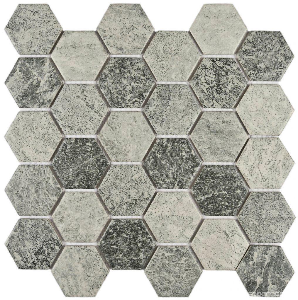 Мозаика Bonaparte Мозаика керамогранитная Olmeto Grey (51x59x6) 28,2x27,1 Комбинированный, фото 3