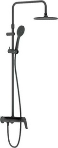 Душевая стойка для душа, верхний душ 230 мм, ручной душ, цвет черный Damixa Jupiter 977780300