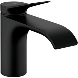 Смеситель для раковины, 80, с д/к, (цв.матовый черный),  ZZ Hansgrohe Vivenis 75010670