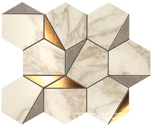 Marvel Gold Hex Gris-Calacatta ZZ 25,1x29