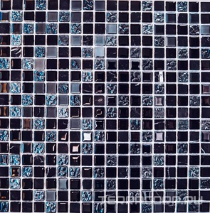 Мозаика Bonaparte Мозаика стеклянная с камнем Tesla (15x15x4) 30x30 Комбинированный 
