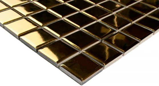 Мозаика Bonaparte Мозаика керамогранитная Everest Gold (25x25x5,2) 30,25x30,25 Комбинированный 