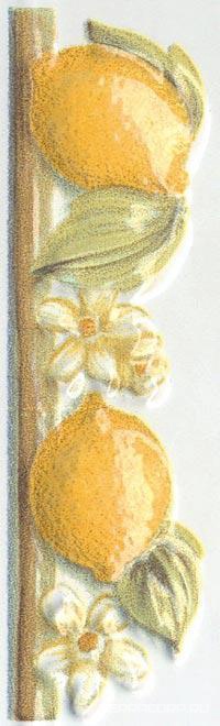 Керамическая плитка Kerama Marazzi Капри Бордюр Лимончики3х9.9 Комбинированный, фото 6