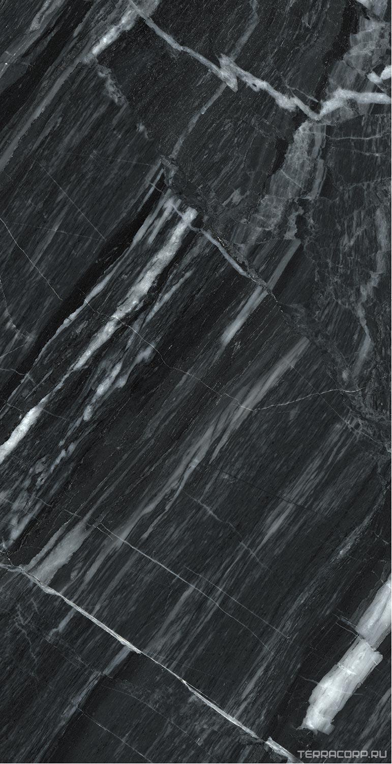 Керамогранит Fusure Ceramic Ariostocratic Style Light Luxury FSS12007 Pol KL 60x120 Черный, фото 4