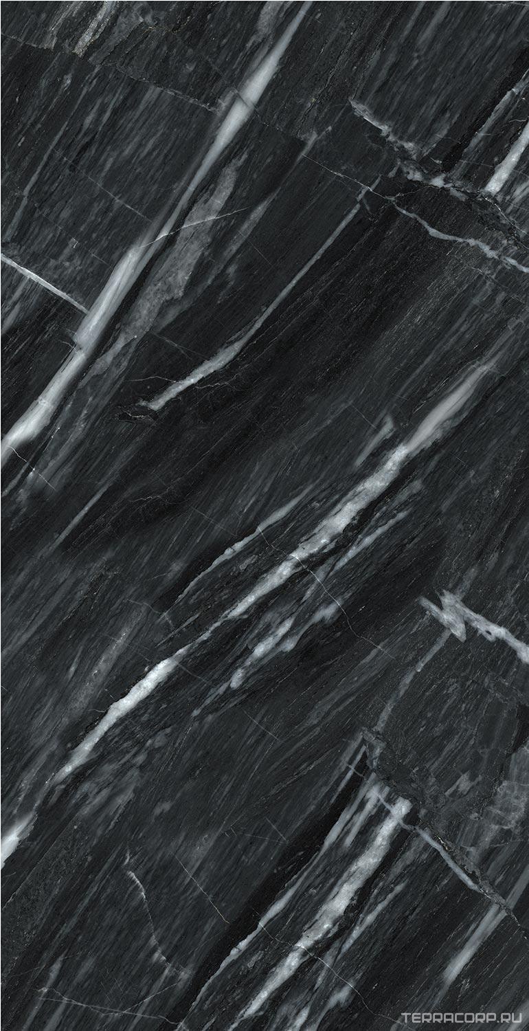 Керамогранит Fusure Ceramic Ariostocratic Style Light Luxury FSS12007 Pol KL 60x120 Черный, фото 7