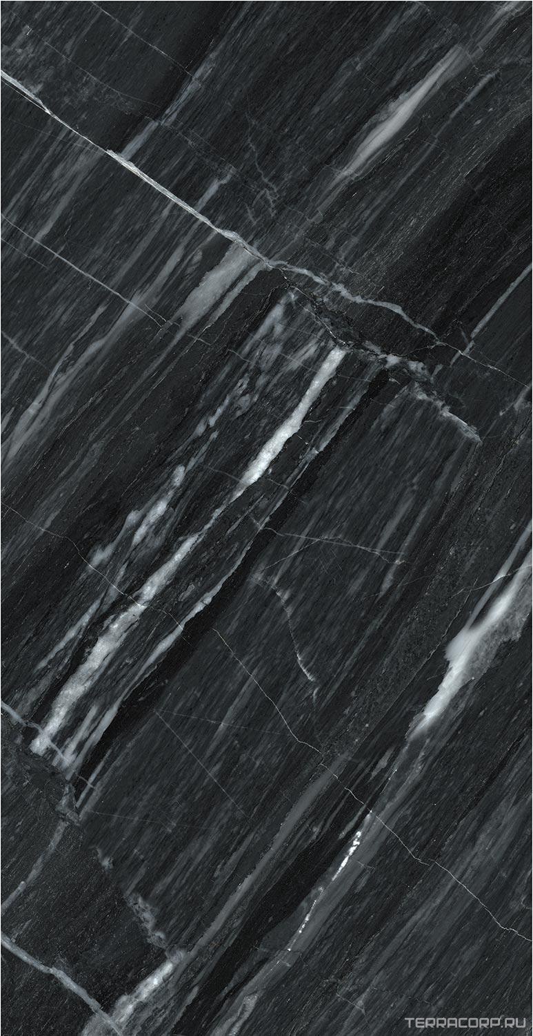 Керамогранит Fusure Ceramic Ariostocratic Style Light Luxury FSS12007 Pol KL 60x120 Черный, фото 3