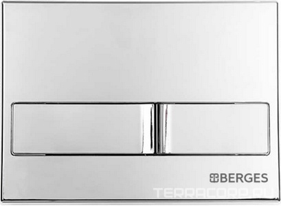 Клавиша L3, для инсталляции подвесного унитаза, двойной смыв, цв.хром KL Berges Novum 040013