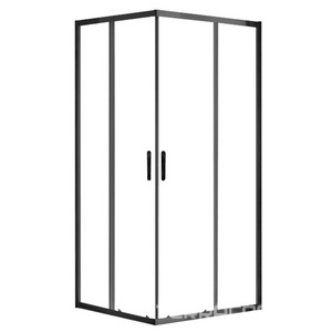 Душевое ограждение AZARIO 900х900х2000, БЕЗ ПОДДОНА, прозрачное стекло 6 мм, цвет профиля черный,  ZZ Azario Azario AZ-ND1142 900 Black