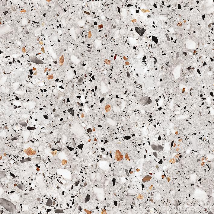 Керамогранит ProGRES Ceramica Evia Terrazzo серый глазурованный матовый 60х60 Серый, фото 5