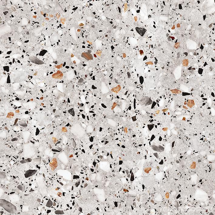 Керамогранит ProGRES Ceramica Evia Terrazzo серый глазурованный матовый 60х60 Серый, фото 4