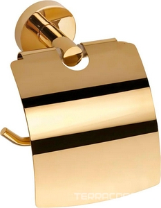 Держатель для т/б, с крышкой, (цв.золото глянц.),  ZZ Bemeta Brilo 161112010