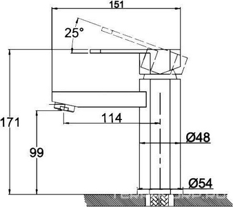 Смеситель для раковины Kaiser , без донного клапана, черный мрамор, ZZ Kaiser Sonat 34011-2 / к.т.429493