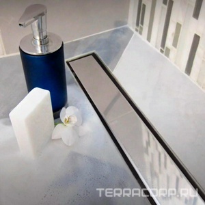 Водоотводящий желоб 950 мм, с решеткой под плитку ZZ Veconi Универсал V950K