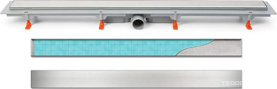 Водоотводящий желоб 950 мм, с решеткой под плитку ZZ Veconi Универсал V950K