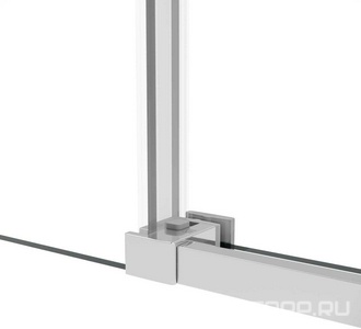 Дверь для душа, в нишу 1500хh2000мм, раздвижн, 1 дверь, 1 неподв.секция, правая/левая, (стекло прозрач 6мм Easy Clean, фурн.цв.хром),  ZZ Vincea Slim Soft VDS-1SS150CL