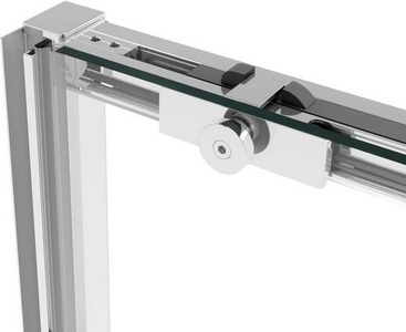 Дверь для душа, в нишу 1500хh2000мм, раздвижн, 1 дверь, 1 неподв.секция, правая/левая, (стекло прозрач 6мм Easy Clean, фурн.цв.хром),  ZZ Vincea Slim Soft VDS-1SS150CL