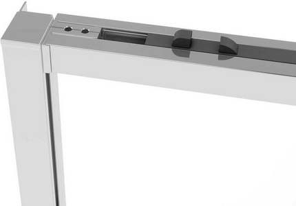 Дверь для душа, в нишу 1500хh2000мм, раздвижн, 1 дверь, 1 неподв.секция, правая/левая, (стекло прозрач 6мм Easy Clean, фурн.цв.хром),  ZZ Vincea Slim Soft VDS-1SS150CL