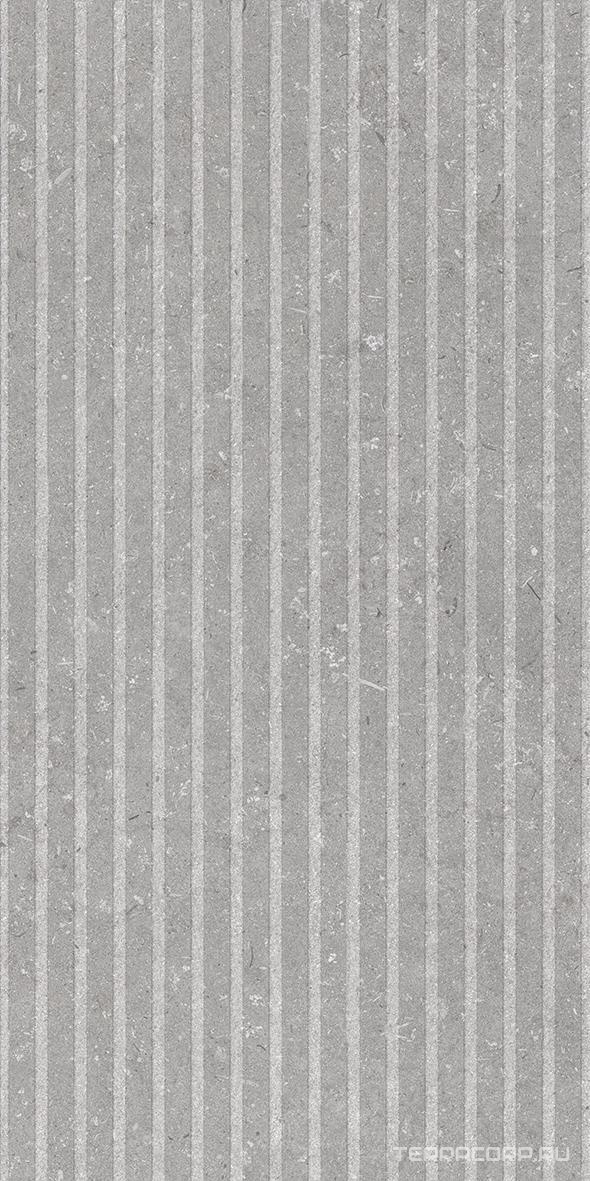 Керамогранит Dado Ceramica Shellstone Grigio Rigat-One 3 D 60x120 Серый, фото 3