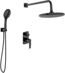Смеситель для ванны и душа Ray RAYBL02i67 С ВНУТРЕННЕЙ ЧАСТЬЮ в комплекте, цв. черный матовый ZZ Iddis ray RAYBL02i67