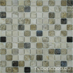 Мозаика Спектр-М Натуральный камень Мозаика из камня на сетке М20-278-23Т 30.5x30.5 Комбинированный 