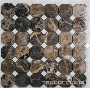 Мозаика Спектр-М Натуральный камень Мозаика из камня на сетке М20-318-1548Р 30.5x30.5 Комбинированный 