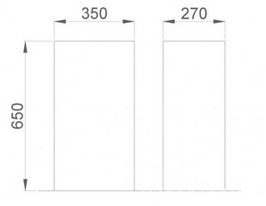 Ведро из нерж.стали, 65 л., 650*350*270 мм, прямоугольное, без крышки, хром, ZZ Nofer Nofer 14075.65.SC.B