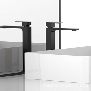 Смеситель для раковины, Высокий, без д/к, (цв.черный матовый),  ZZ Vincea Cube VBF-1C02MB