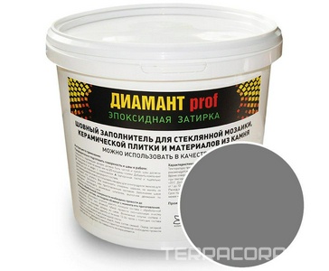 Затирка эпоксидная "Диамант PROF" (Expert)  темно-серая 5кг. ZZ Антураж Диамант PROF Expert 137096