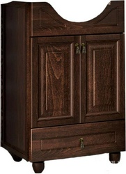 Тумба напольная Тибет 50, 560/880/450 мм, цв. нагал (орех антиквар), с объемной филенкой, БЕЗ раковины Капри 55, ZZ