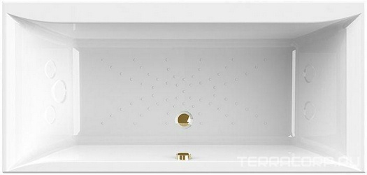 Ванна акриловая "ПАЛЕРМО", 1800х850,  каркас и слив-перелив золото в компл., БЕЗ панели ZZ