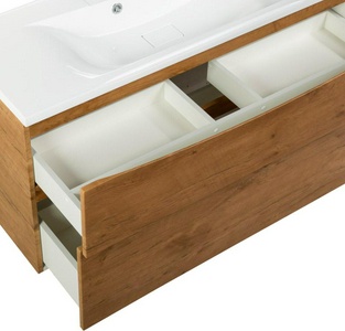 База под раковину подвесная с двумя выкатными ящиками, 1200х450х500мм, (без раковины), (цв.Rovere Nature),  ZZ BelBagno Marino MARINO-H60-1200-2C-SO-RN-P