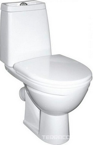 АКЦИЯ  Чаша унитаза "" (2-ой сорт), БЕЗОБОДКОВЫЙ, крышка в комплекте, без бачка Sanita Марс WC/Mars/1-P.Rim/WHT.G/S2