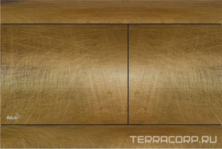 Клавиша двойного смыва FLAT для инсталляции, цвет бронза античная матовая ZZ AlcaPlast Универсал FUN-ANTIC