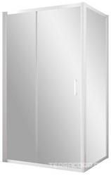 Душевое ограждение ZP+ZPV NOVO, 110x80x1900 мм, профиль белый, стекло прозрачное, Покрытие BriteGuard, ZZ