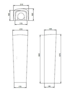 Пьедестал для раковина  ZZ Santeri Орион 1.3600.8.S00.00/105738