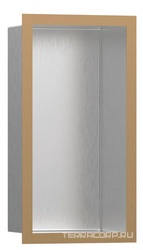 Короб настенный, встраив., с дизайнерской рамой, 300/150/100, (цв.корпус нерж.сталь, рама цв.шлиф.бронза), XtraStoris Individual ZZ