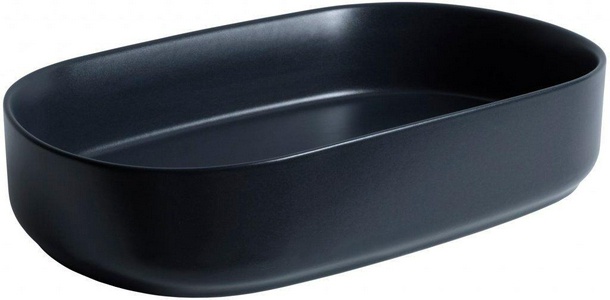 Раковина накладная на столешницу, овальная, 500х360хh120мм, без отв.д/смесит., без перелива, (цв.черный матовый),  ZZ Allen Brau Fantasy 4.11022.31