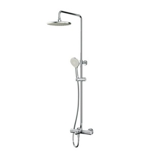 Душевая стойка (смеситель, ручной+верхний душ, излив, шланг, лейка), цв. хром ZZ AMPM Gem F0790510
