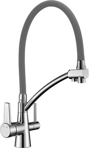Смеситель для кухни,  "COMFORT"с дополнительным подключением к фильтру для питьвой воды, хром Lemark comfort LM3071C-Gray